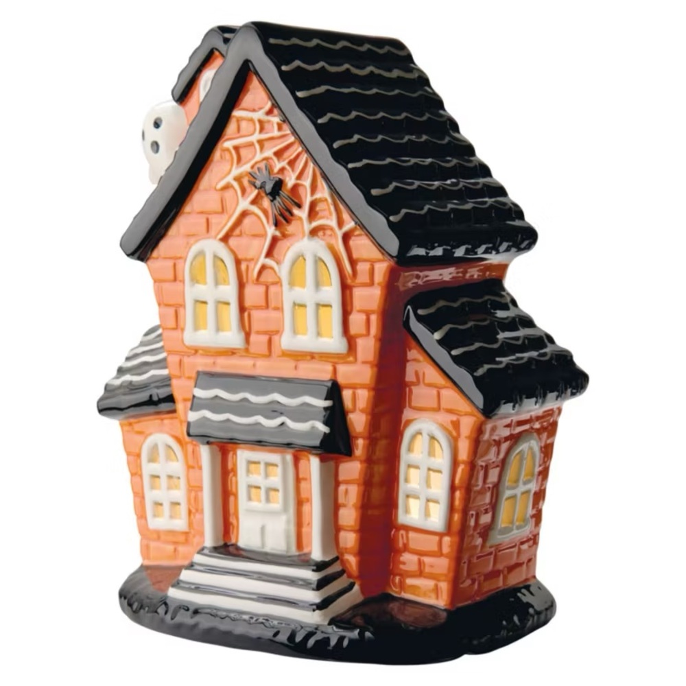 KIRKTON HOUSE Pastel Ceramic Haunted House, Orange